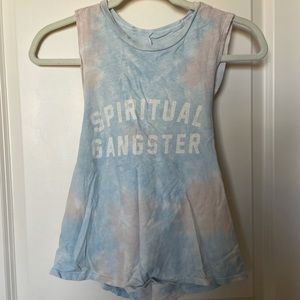 Spiritual Gangster tie dye tank top small